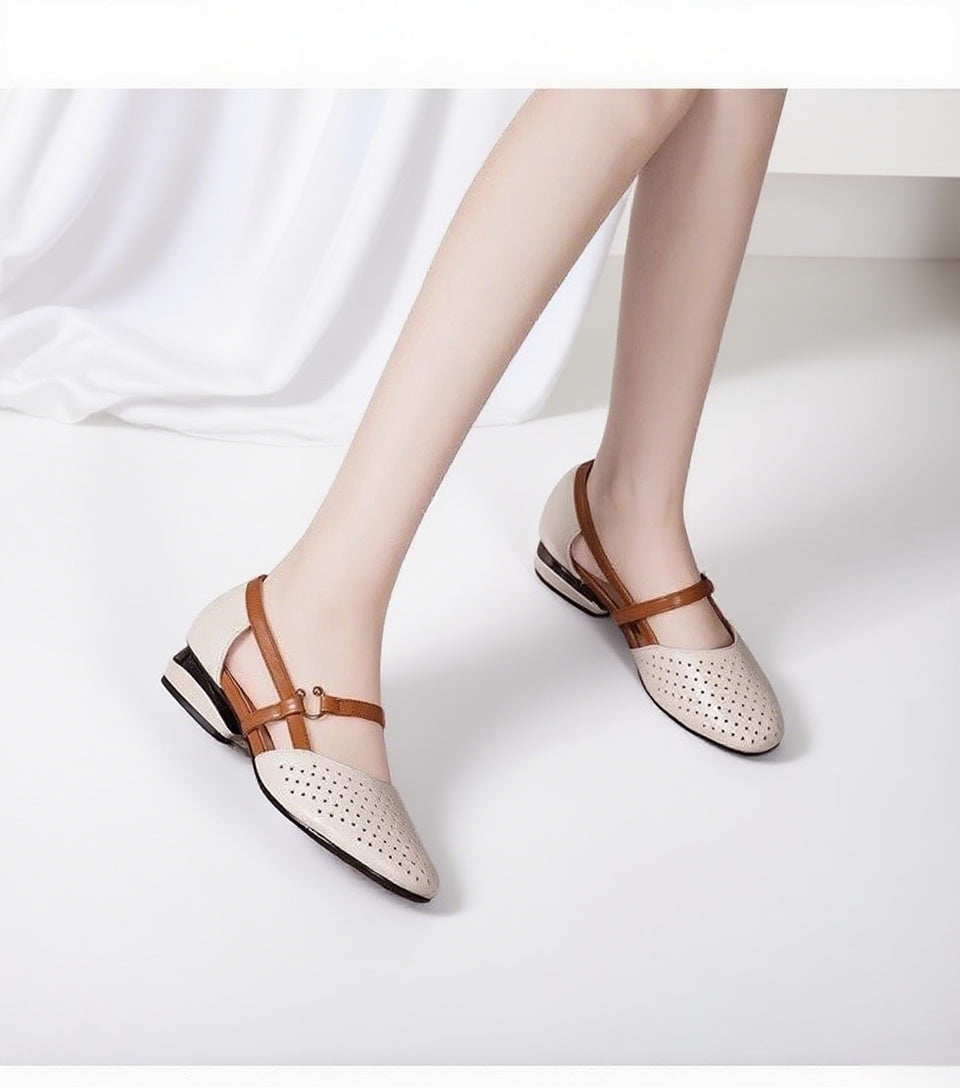 【35-41】Sandale de damă la modă, vara 2025, elegante, din piele naturală, toc mic, talpă moale_4043134
