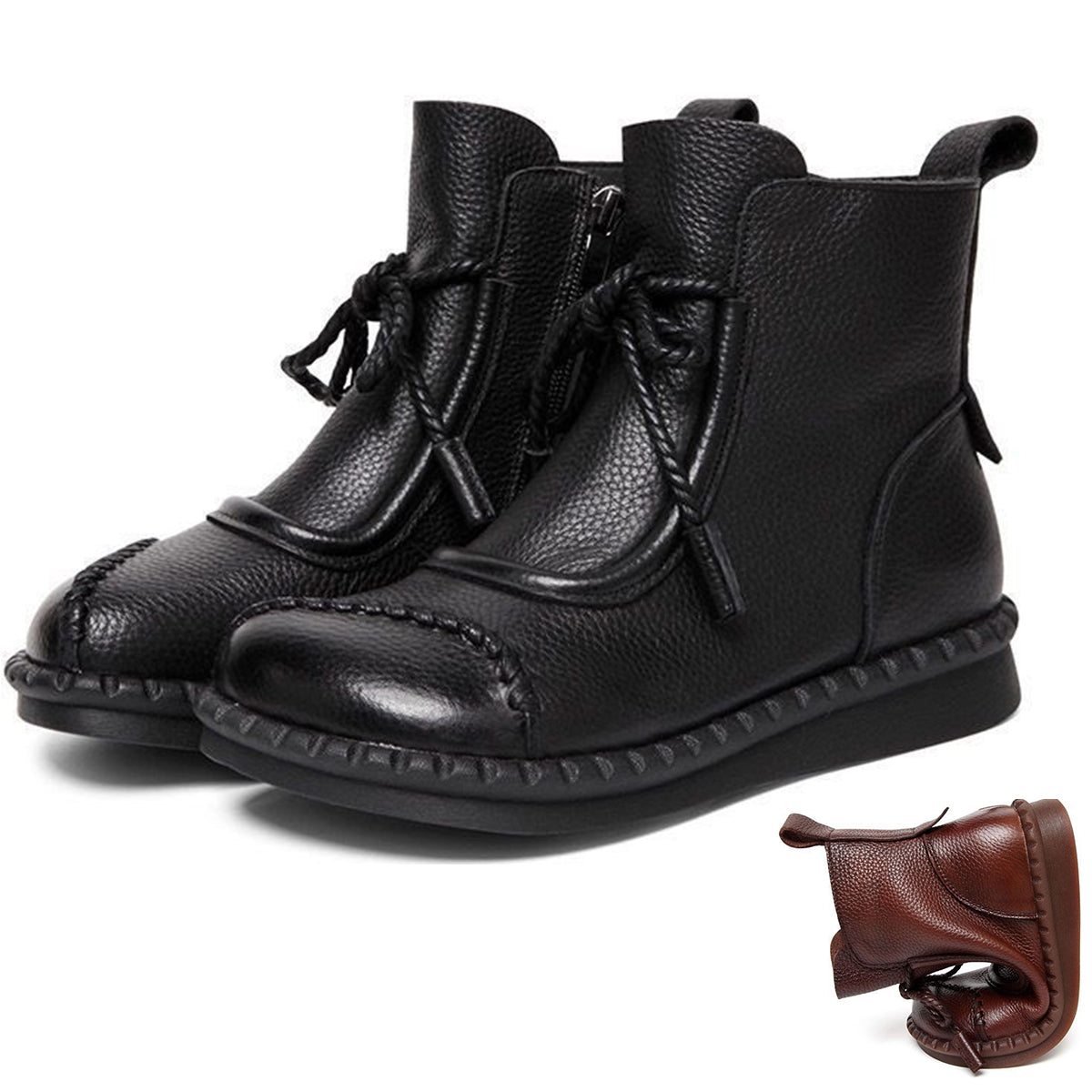 ✨ Stylowe botki jesienne 35-40 – naturalna skóra i modny vintage look