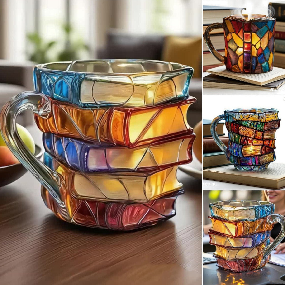 Cană ceramică 3D în formă de carte. Design artistic – reducere 50%!_4065988