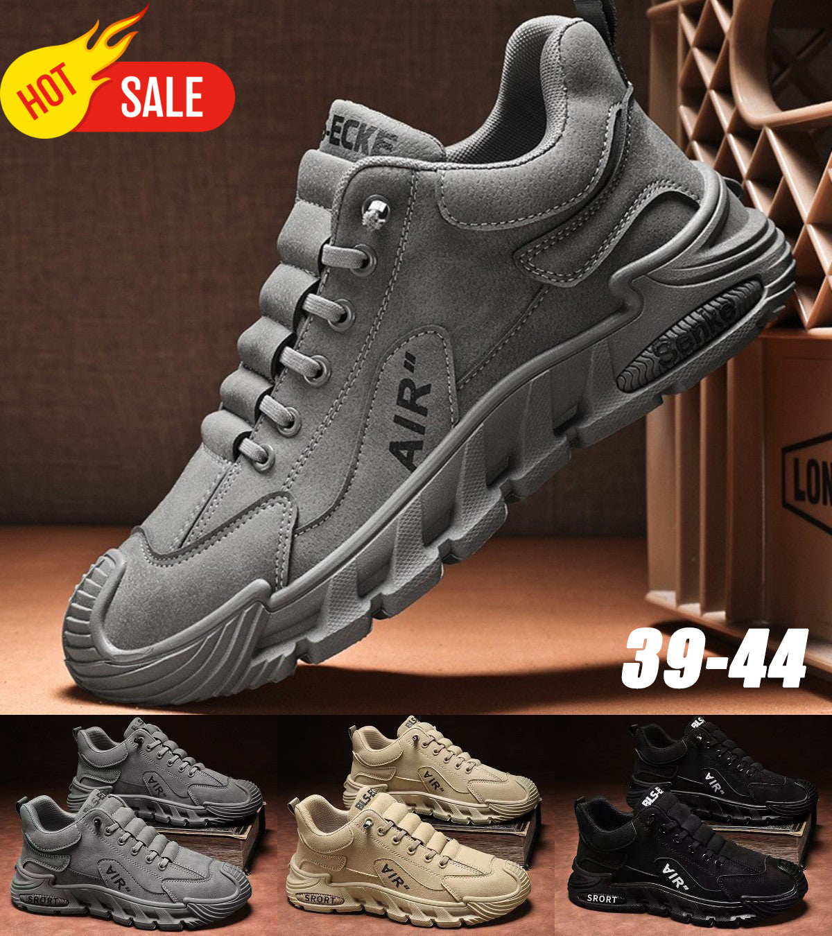 (39-44) Męskie wodoodporne i oddychające buty casualowe, miękkie podeszwy, wygodne w noszeniu_4060549