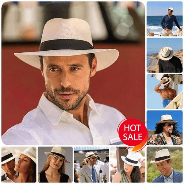 【56-58cm】Sombreros Panamá de verano 2025 para hombres y mujeres, adecuados para negocios, fiestas, viajes, playas y otras ocasiones_4056890