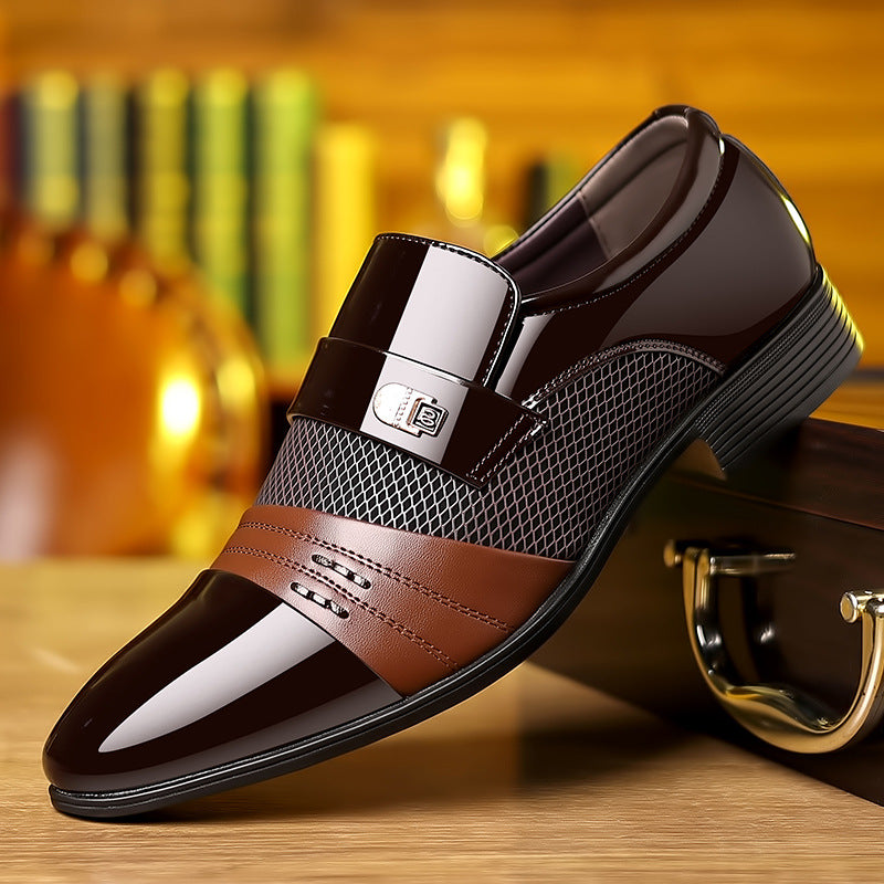 【50% TANIEJ! 】Stylowe, łączone buty skórzane dla mężczyzn – 3 kolory!