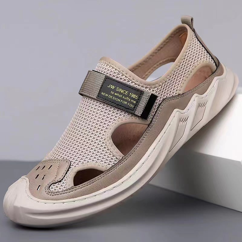 【39-47】Sandale de vară pentru bărbați, casual, respirabile, cu talpă moale din plasă_4045206