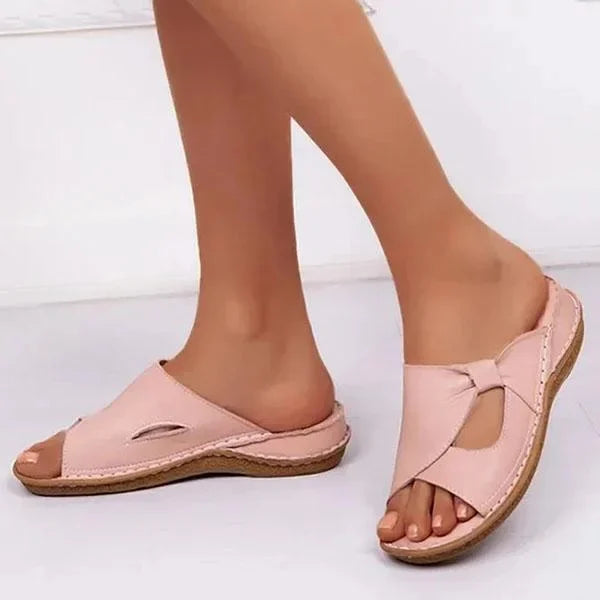 ✨👡【Specjalne lato】🔥【35-43】Nowe letnie modne wygodne damskie skórzane sandały domowe kapcie na zewnątrz