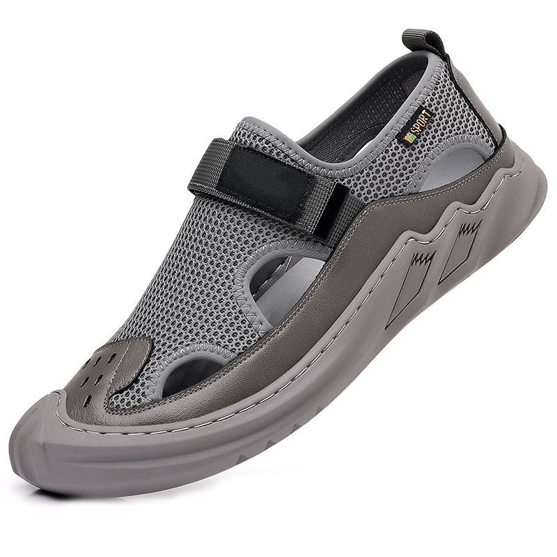 【39-47】Sandale de vară pentru bărbați, casual, respirabile, cu talpă moale din plasă_4045206