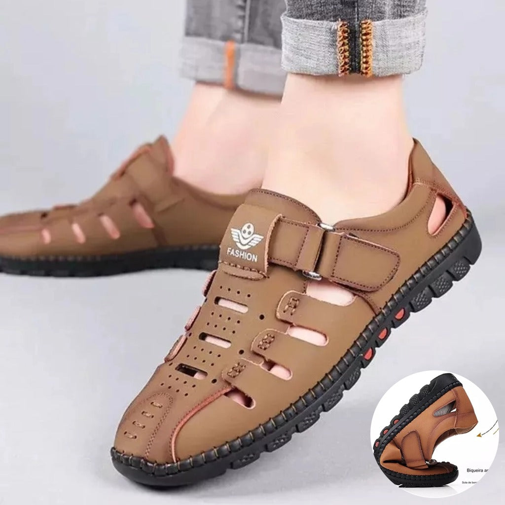 【38-44】2025 verano nuevos zapatos casuales huecos transpirables para hombres suela suave_4056821