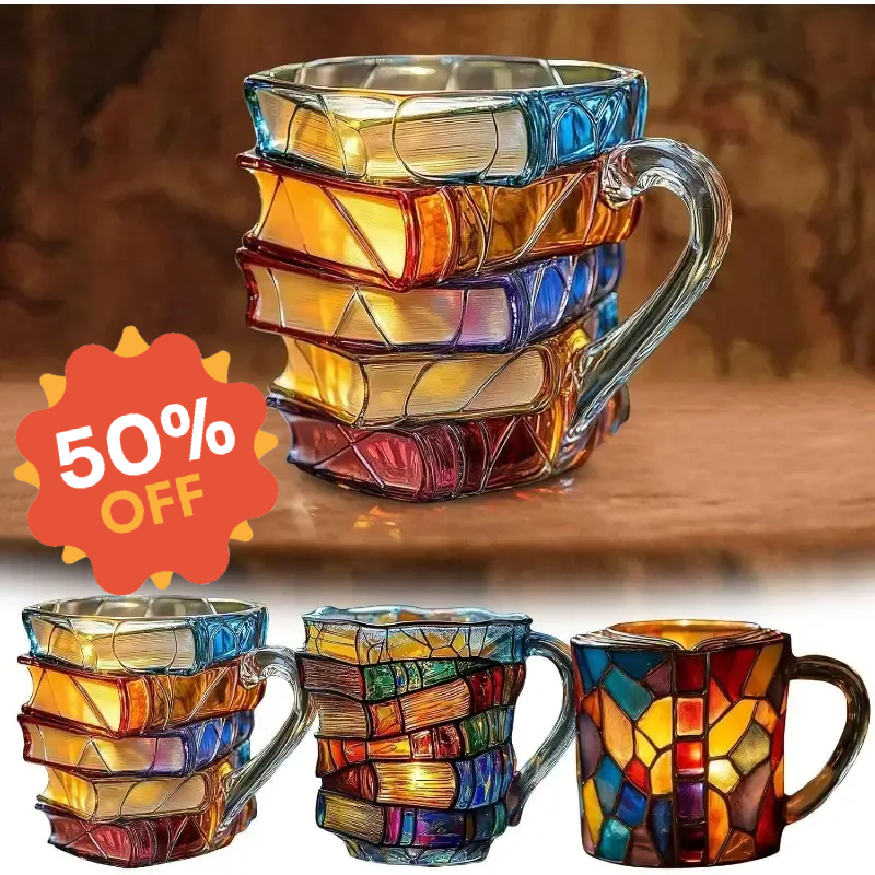 Cană ceramică 3D în formă de carte. Design artistic – reducere 50%!_4065988