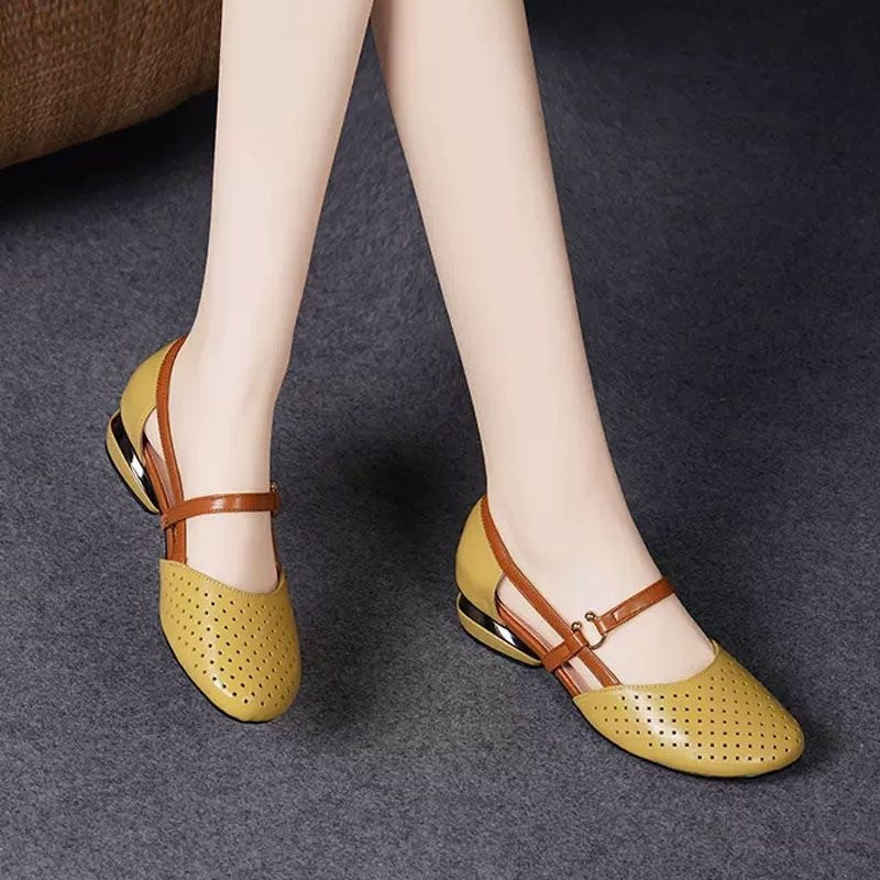 【35-41】Sandale de damă la modă, vara 2025, elegante, din piele naturală, toc mic, talpă moale_4043134