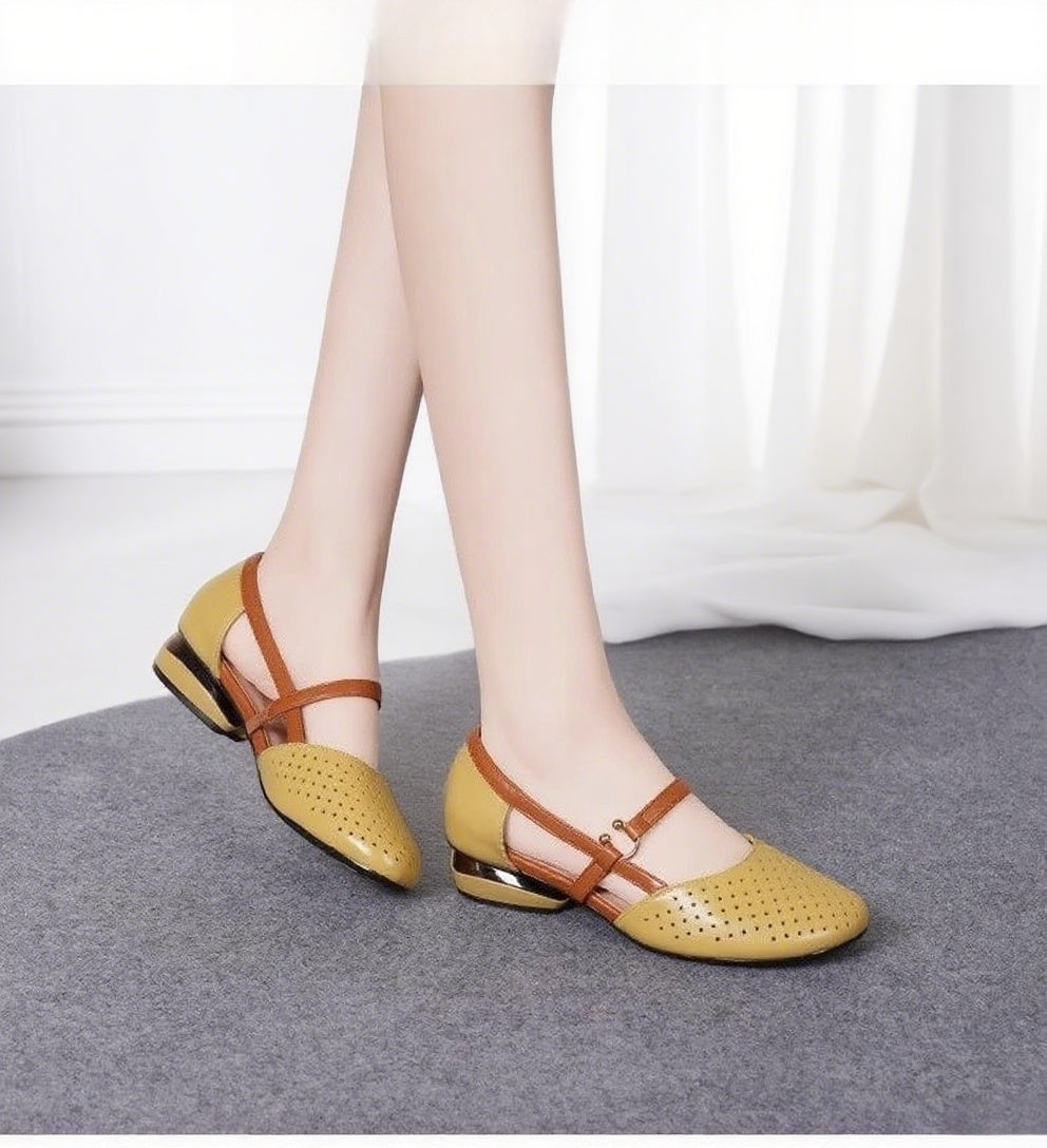 【35-41】Sandale de damă la modă, vara 2025, elegante, din piele naturală, toc mic, talpă moale_4043134