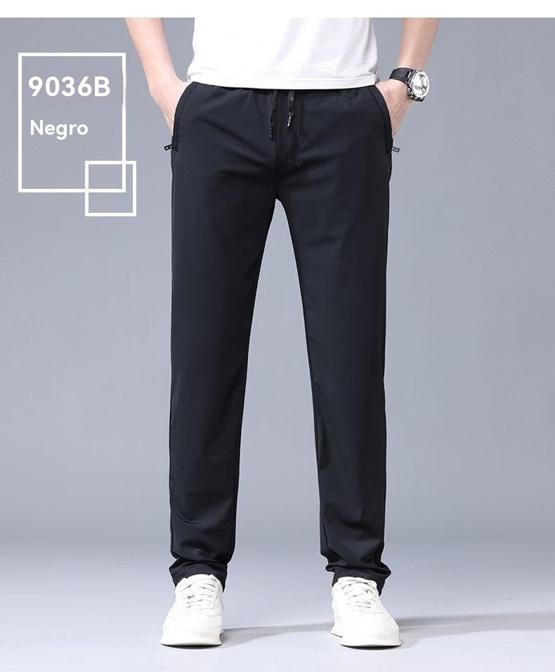 【40-115kg】Nuevos pantalones elásticos de seda helada para primavera y verano 2025._4056891
