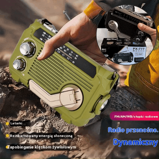 Przenośna latarka survivalowa – radio AM i LED, teraz za pół ceny._4064632