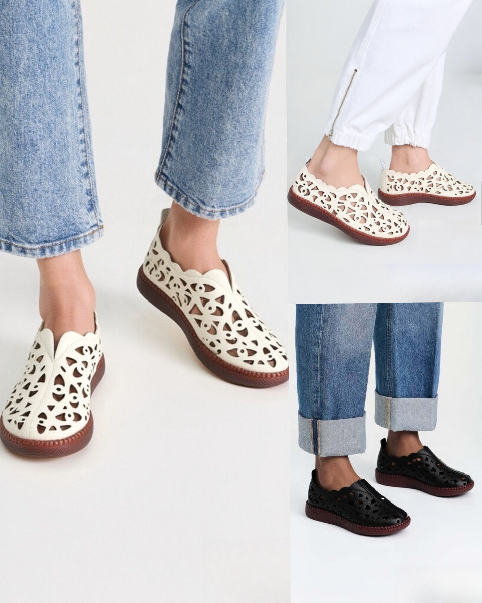 【Promoție limitată】【35–42】Pantofi retro de damă 2025 – respirabili, cu vârf rotund, stil clasic și confortabil_4043918