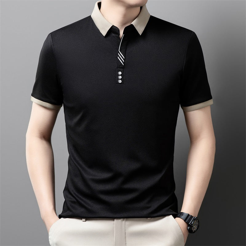 ✨【Nuevo 2025】Polo de hombre de manga corta con solapa, transpirable y cómodo