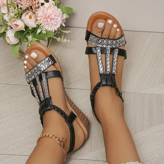 【34-43】Sandale cu pană cu strasuri pentru damă_4043925