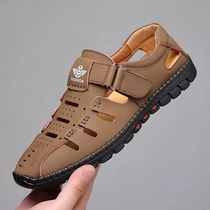 【38-44】2025 verano nuevos zapatos casuales huecos transpirables para hombres suela suave_4056821
