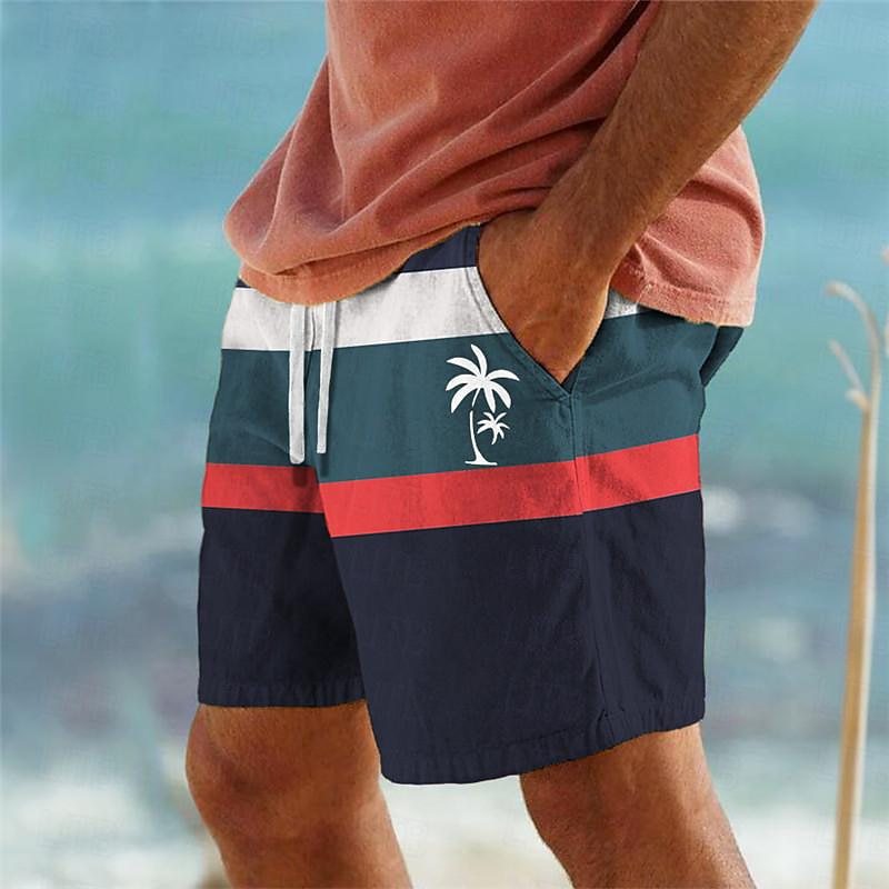【Ofertă de vară】Pantaloni de baie bărbați 2025, stilati, cu imprimeu multicolor_4045181
