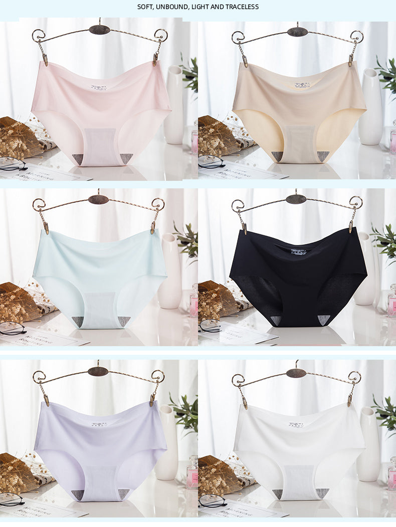 【Compra 6 y obtén 6 gratis】【Paquete de 6】 Ropa interior de seda helada para mujer sin costuras