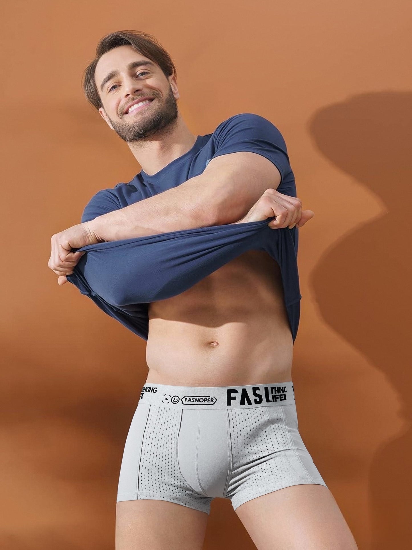 Calzoncillos bóxer de malla transpirable de seda helada para hombre_4059315