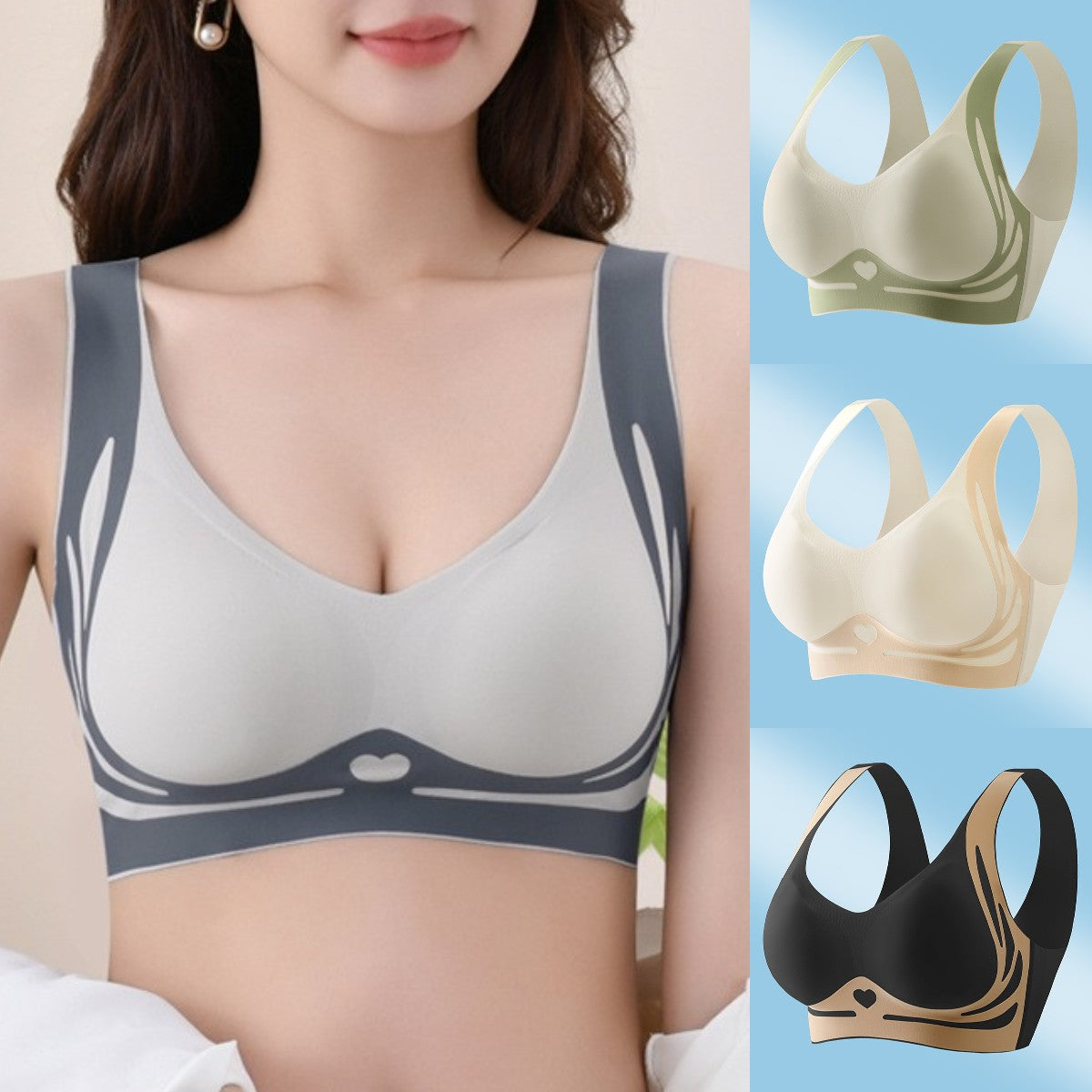 đ¸ 4 sujetadores cĂłmodos y sin aros â soporte ligero y ajuste ideal 40-85KG