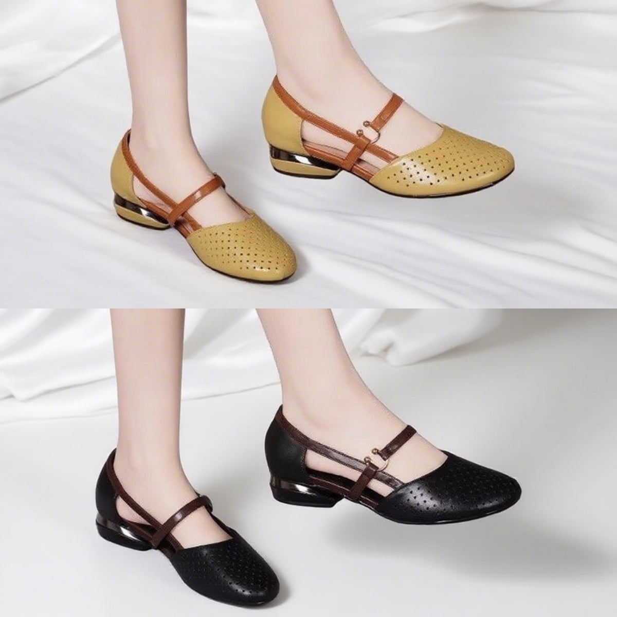 【35-41】Sandale de damă la modă, vara 2025, elegante, din piele naturală, toc mic, talpă moale_4043134