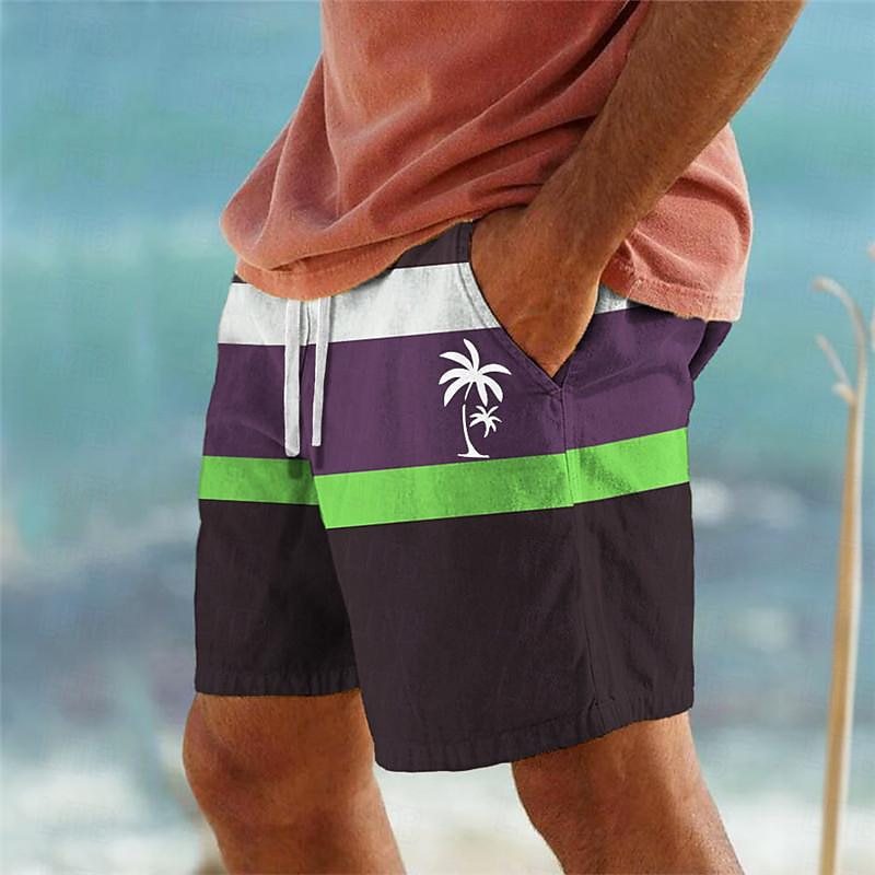 【Ofertă de vară】Pantaloni de baie bărbați 2025, stilati, cu imprimeu multicolor_4045181