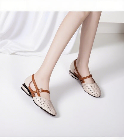 【35-41】Sandale de damă la modă, vara 2025, elegante, din piele naturală, toc mic, talpă moale_4043134