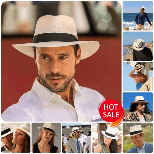【56-58cm】Sombreros Panamá de verano 2025 para hombres y mujeres, adecuados para negocios, fiestas, viajes, playas y otras ocasiones_4056890