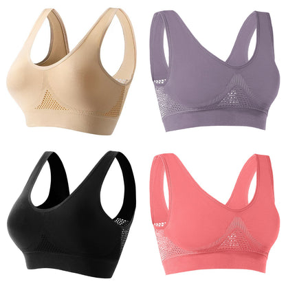 【Paquete de 4】Sujetador deportivo transpirable y fresco 【40-120KG】._4061912