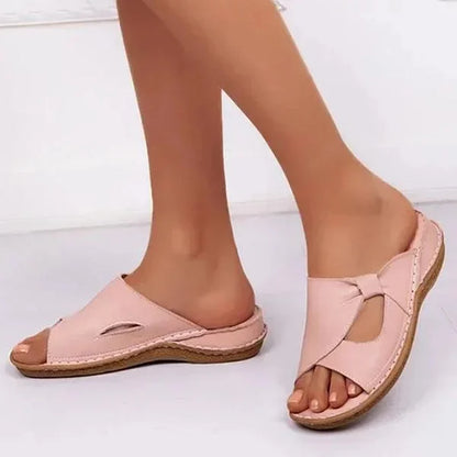 ✨👡【Specjalne lato】🔥【35-43】Nowe letnie modne wygodne damskie skórzane sandały domowe kapcie na zewnątrz