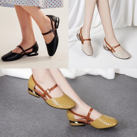 【35-41】Sandale de damă la modă, vara 2025, elegante, din piele naturală, toc mic, talpă moale_4043134