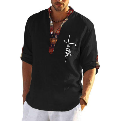【49% reducere】T-shirt pentru bărbați, de marime mare, din bumbac, cămăși cu decolteu în V_4043914