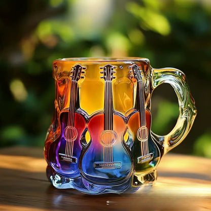 🎸🎵☕Ceașcă de cafea în formă de chitară, lucrată manual