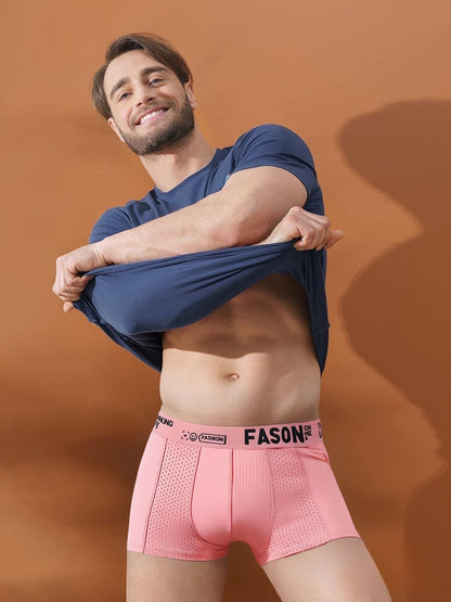 Calzoncillos bóxer de malla transpirable de seda helada para hombre_4059315