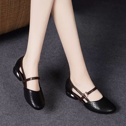 【35-41】Sandale de damă la modă, vara 2025, elegante, din piele naturală, toc mic, talpă moale_4043134