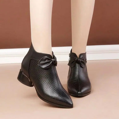 👠【35-40】2025 noi botine retro din piele cu talpă groasă--3922745