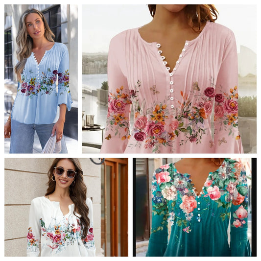 【Ofertă cu durată limitată - Cumpărați 1 și primiți 1 gratuit】【S-5XL】Tricou la modă pentru femei cu decolteu în V_4039874