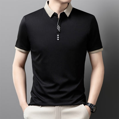 ✨【Nuevo 2025】Polo de hombre de manga corta con solapa, transpirable y cómodo