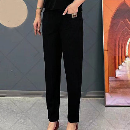 【Cumpărați 1, primiți 1 gratuit】HOT SALE-50%Pantaloni de damă din bumbac cu talie elastică_4038265