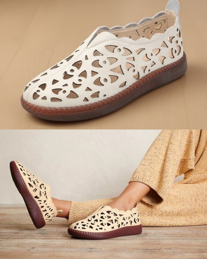 【Promoție limitată】【35–42】Pantofi retro de damă 2025 – respirabili, cu vârf rotund, stil clasic și confortabil_4043918