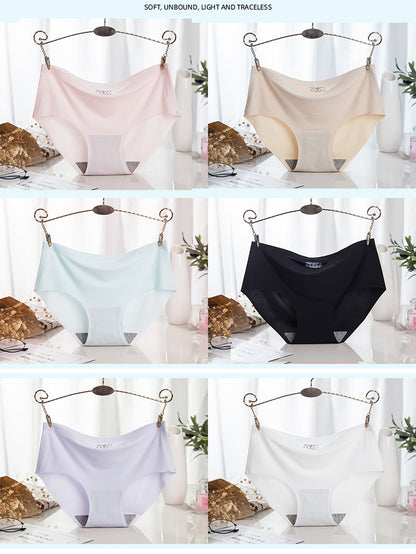 【Compra 6 y obtén 6 gratis】【Paquete de 6】 Ropa interior de seda helada para mujer sin costuras