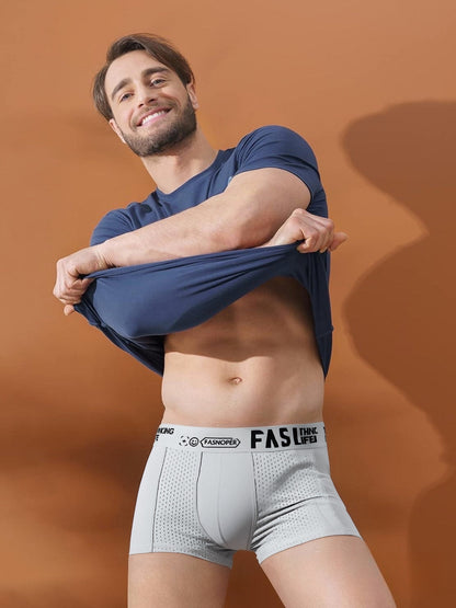 Calzoncillos bóxer de malla transpirable de seda helada para hombre_4059315