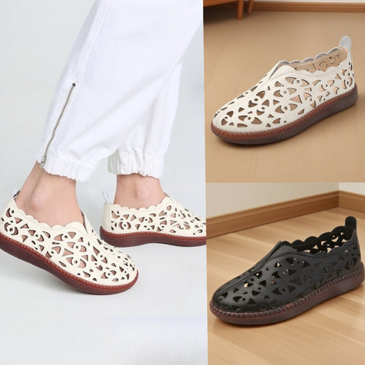 【Promoție limitată】【35–42】Pantofi retro de damă 2025 – respirabili, cu vârf rotund, stil clasic și confortabil_4043918