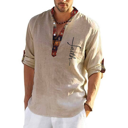 【49% reducere】T-shirt pentru bărbați, de marime mare, din bumbac, cămăși cu decolteu în V_4043914
