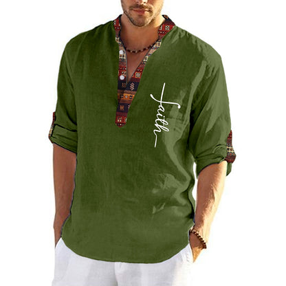 【49% reducere】T-shirt pentru bărbați, de marime mare, din bumbac, cămăși cu decolteu în V_4043914