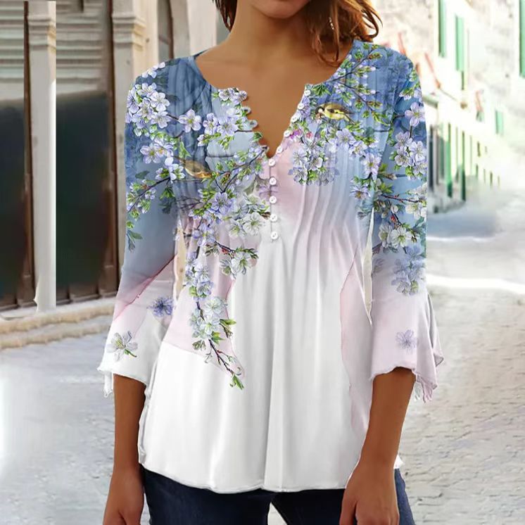【Ofertă cu durată limitată - Cumpărați 1 și primiți 1 gratuit】【S-5XL】Tricou la modă pentru femei cu decolteu în V_4039874