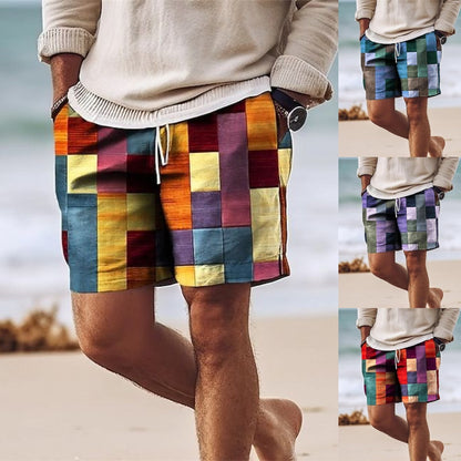 【Ofertă de vară】Pantaloni de baie bărbați 2025, stilati, cu imprimeu multicolor_4045181