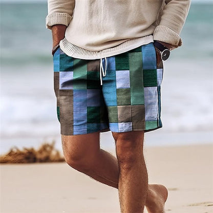 【Ofertă de vară】Pantaloni de baie bărbați 2025, stilati, cu imprimeu multicolor_4045181