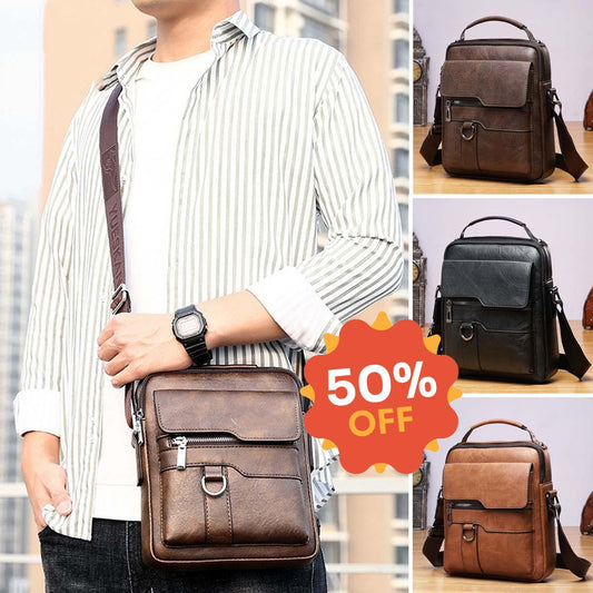 【50% RABAT!】 Męska torba na ramię ze skóry – styl vintage, biznes i casual