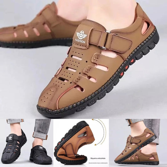 【38-44】2025 verano nuevos zapatos casuales huecos transpirables para hombres suela suave_4056821